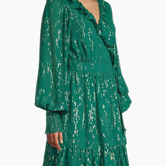 Lilly Pulitzer Emerald and Gold Long Sleeve Dress - Picture 4 of 9